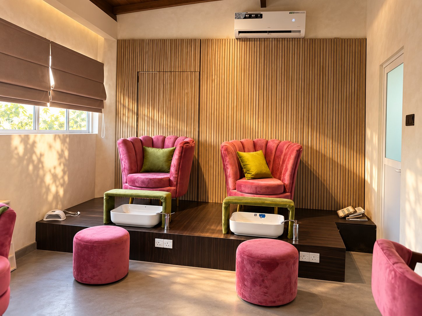 Bella’s comfortable pedicure area